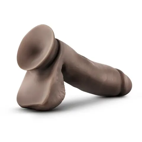 Dr. Skin Glide Realistic 7 in. Self-Lubricating Dildo with Balls in Brown