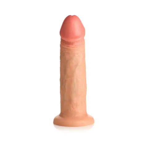 Jock Real Skin Vibrating Silicone Dildo 8 in. Light