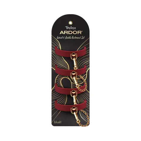 Temptasia Ardor Wrist & Ankle Restraints in Red