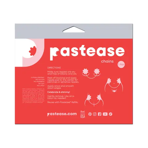 Pastease Chains: Black Shattered Disco Ball Heart with Gold Chains Pasties