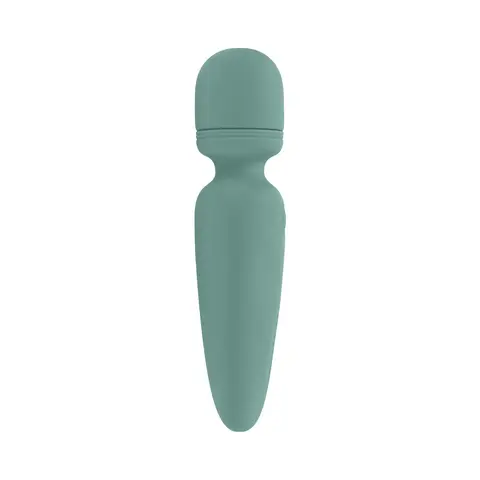 Evolved Rumble Wand Rechargeable Vibrating Mini Wand Silicone Green
