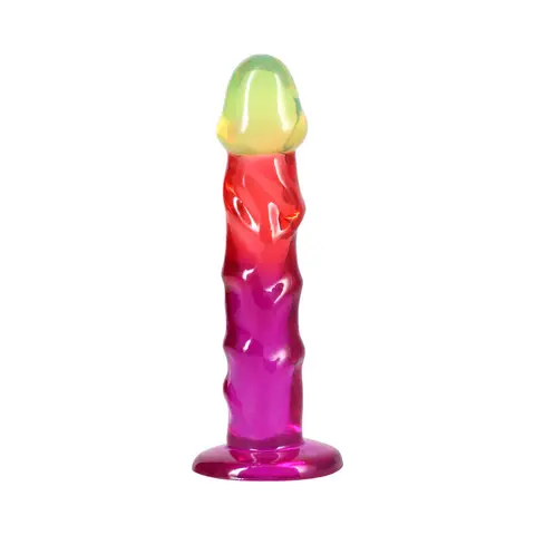Crystal Jellies 7.5 in. Dong in Rainbow