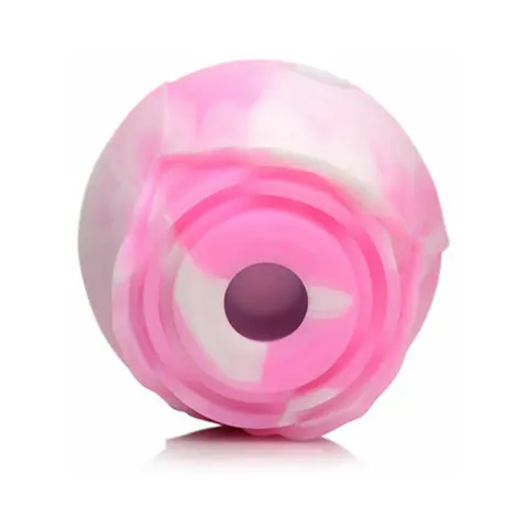Curve Toys Gossip Cum Into Bloom Rechargeable Silicone Clitoral Stimulator Rose Flirt