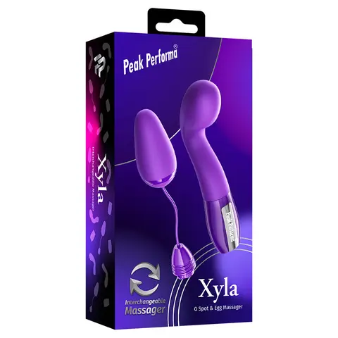 Peak Performa Xyla G-Spot & Egg Interchangeable Massager in Purple