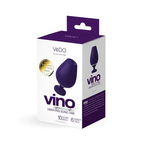 VeDO Vino Rechargeable Vibrating Sonic Vibe in Purple