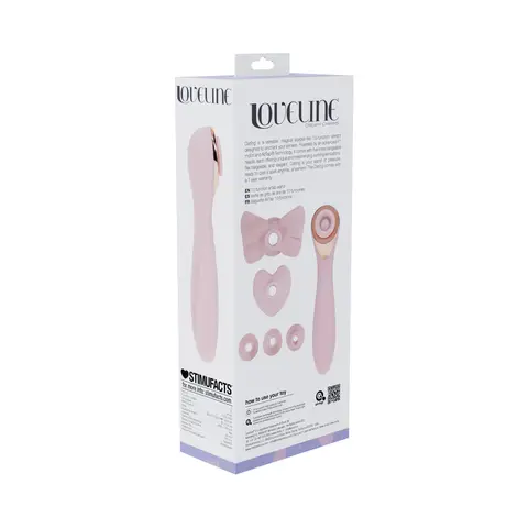 LoveLine Darling AirTapTech Rechargeable Vibrator in Pink