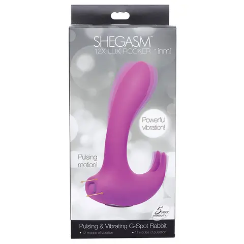 Shegasm 12x Lux Rocker Pulsing and Vibrating G-Spot Rabbit Purple