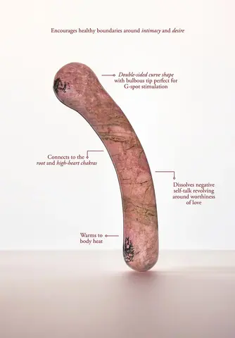 Chakrubs Anahata Curve Rhodonite Wand