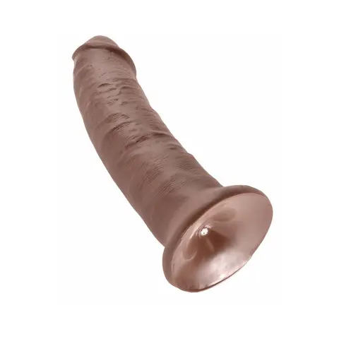 King Cock 9 in. Cock Realistic Dildo With Suction Cup in Brown