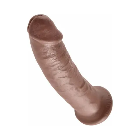 King Cock 9 in. Cock Realistic Dildo With Suction Cup in Brown