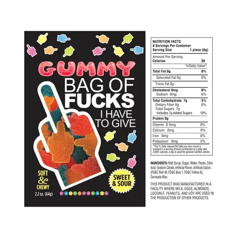 Bag of Fucks I Have To Give Sour Gummies