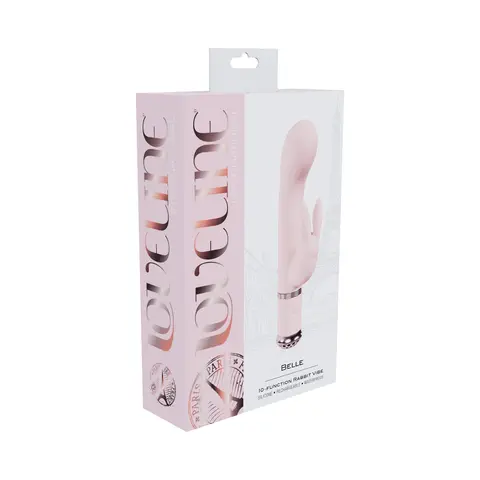 Loveline Belle Rechargeable Silicone Rabbit Vibrator in Pink