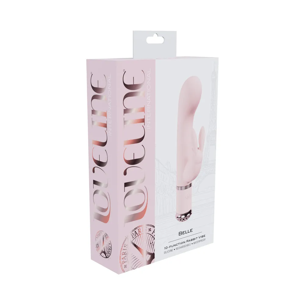 Loveline Belle Rechargeable Silicone Rabbit Vibrator in Pink