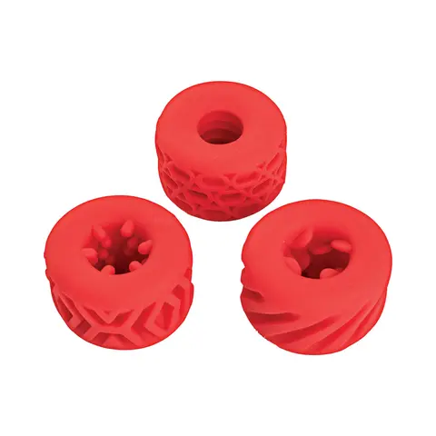 Super Stretchy Stroker Rings 3 Pack in Red