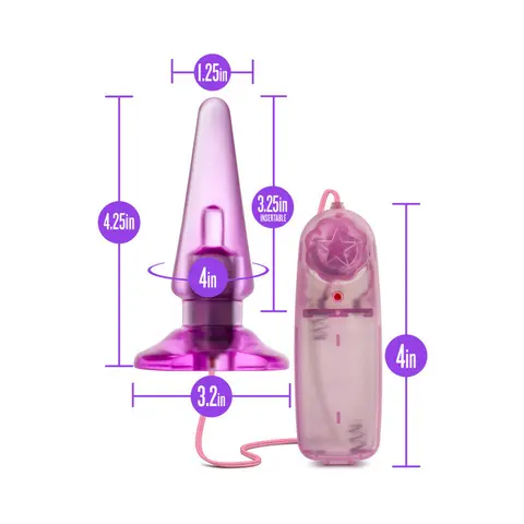 B Yours Basic Anal Pleaser Remote-Controlled Vibrating Anal Plug in Pink