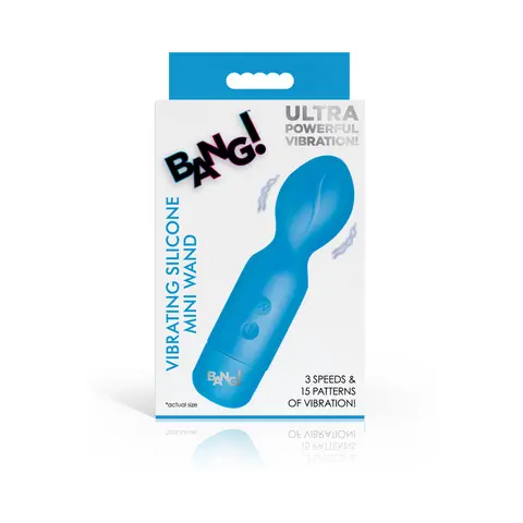 BANG! Vibrating Silicone Mini Wand in Blue