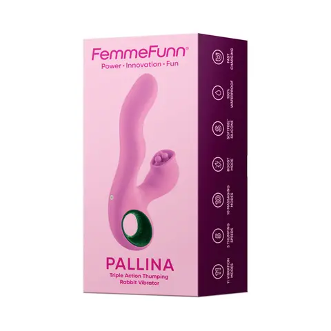 FemmeFunn Pallina Triple Action Thumping Rabbit Vibrator Pink