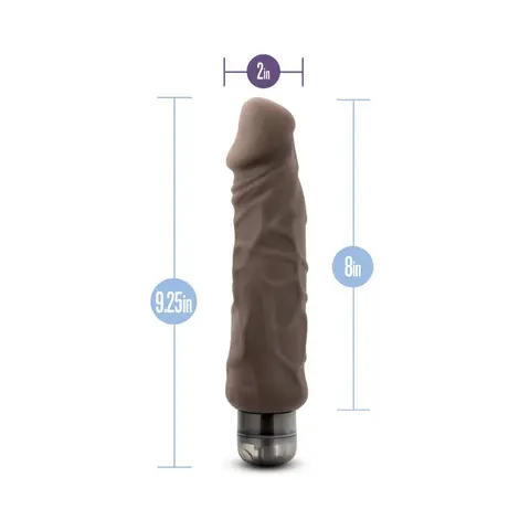 Au Naturel Home Wrecker 9.5 in. Dual Density Vibrating Dildo in Brown