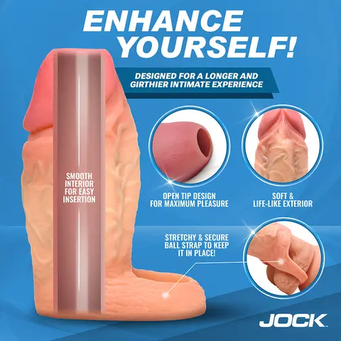 JOCK Silicone Penis Extension Sleeve in Light