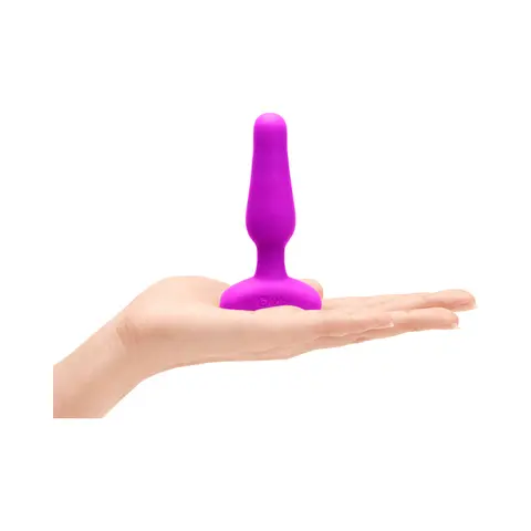 b-Vibe Novice Rechargeable Remote-Controlled Vibrating Silicone Anal Plug in Fuchsia