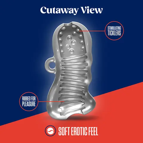 RIZE! Squeezy Ergonomic Stroker Clear