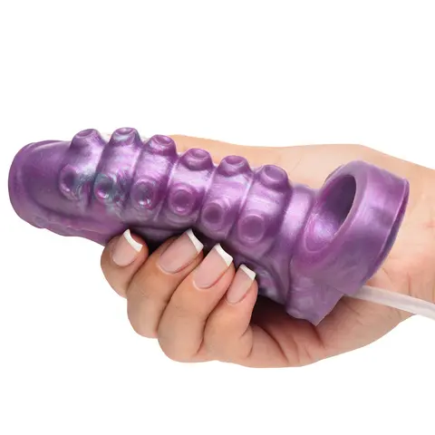 Creature Cocks Siphon Tentacle Squirting Silicone Penis Enhancer in Purple