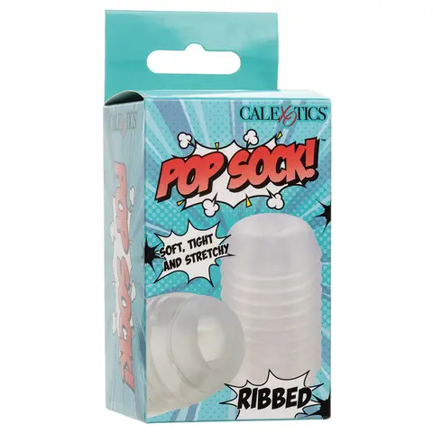 Pop Sock Ribbed in Clear