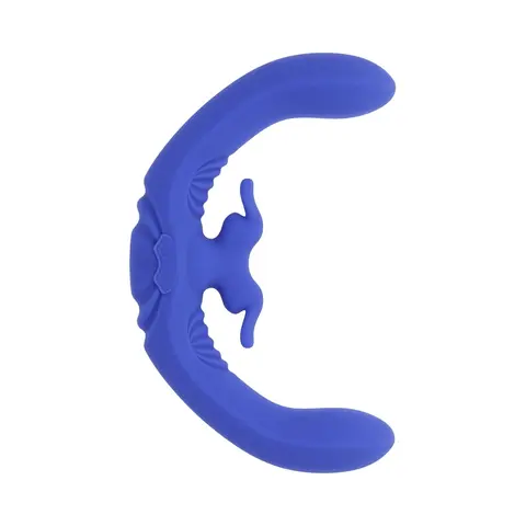 Evolved Lovebirds Rechargeable Silicone Remote-Controlled Dual-Ended Vibrator Blue