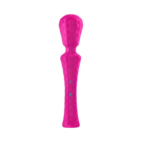 FemmeFunn Ultra Wand XL Rechargeable Flexible Textured Silicone Vibrator in Pink
