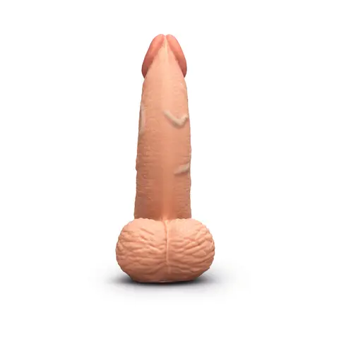 b-Vibe Slipskin Realistic Silicone Dildo 6.5 in. Curved in Mocha