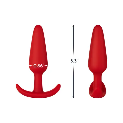 Forto F-31 Silicone Anal Plug Small in Red