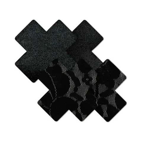 Nippies Basic Black Crosses Pasties Size B