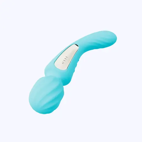 LELO SWITCH Double-Sided Wand Vibrator in Aqua