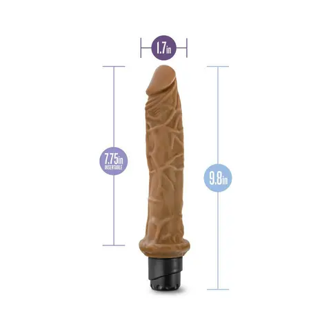 Dr. Skin Cock Vibe 8 Realistic 9.75 in. Vibrating Dildo in Tan