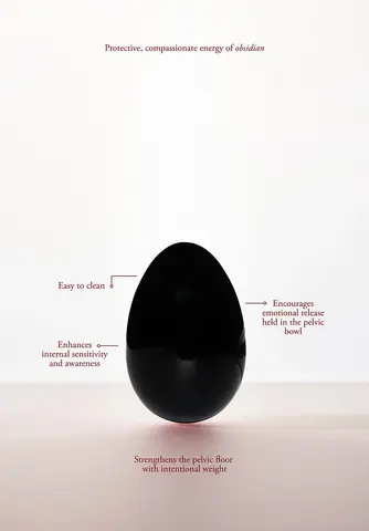 Chakrubs Xaga Yoni Egg Obsidian (non-drilled)