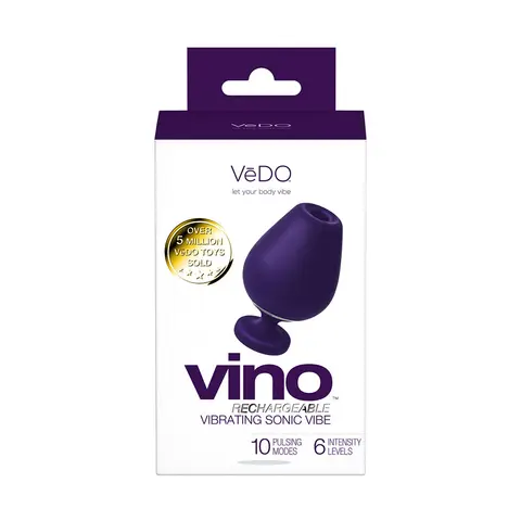 VeDO Vino Rechargeable Vibrating Sonic Vibe in Purple