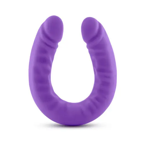 Ruse Realistic 18 in. Silicone Slim Double Dong Dual Ended Dildo Purple