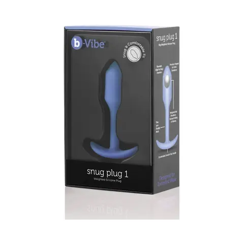 B-Vibe Snug Plug 1 Weighted Silicone Anal Plug in Violet