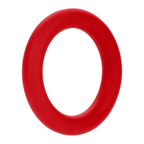 Forto F-61 3-Piece Silicone Cockring Set in Red