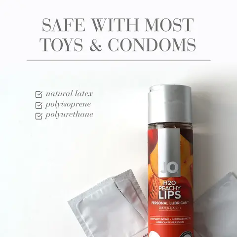 JO H2O Peachy Lips Flavored Water-Based Lubricant 4 oz.