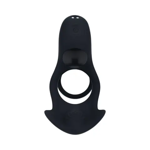 LEVELZ Triple Motor Vibrating Silicone Cock Ring Black