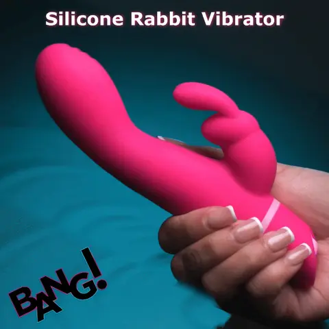BANG! Silicone Rabbit Vibrator in Pink