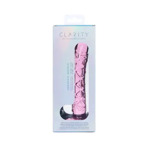 Clarity Seraphic Matrix Blush Glass Dildo