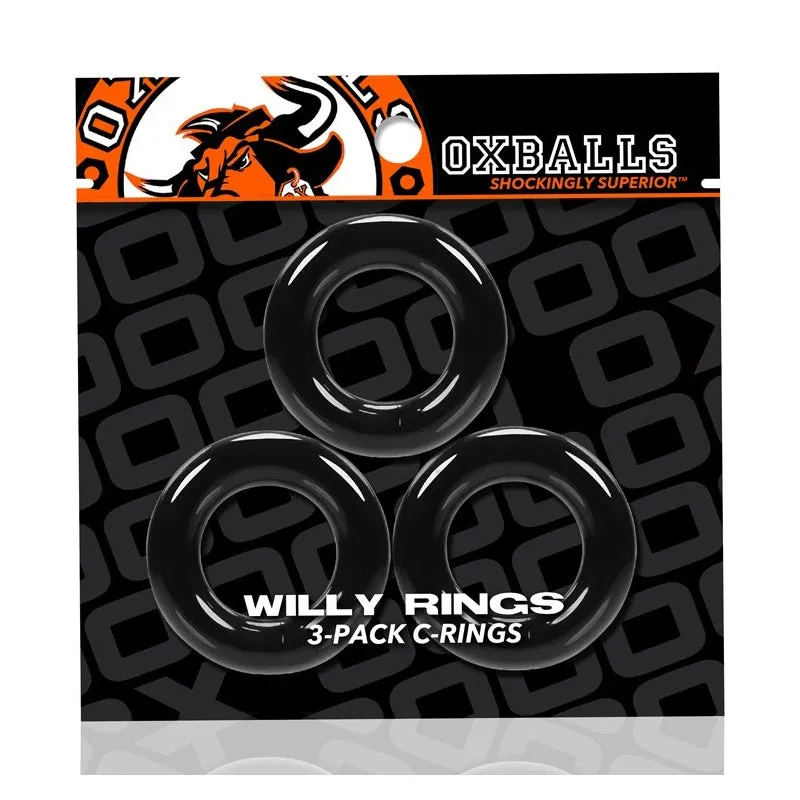 Oxballs Willy Rings 3-Pack Cockrings O/S in Black
