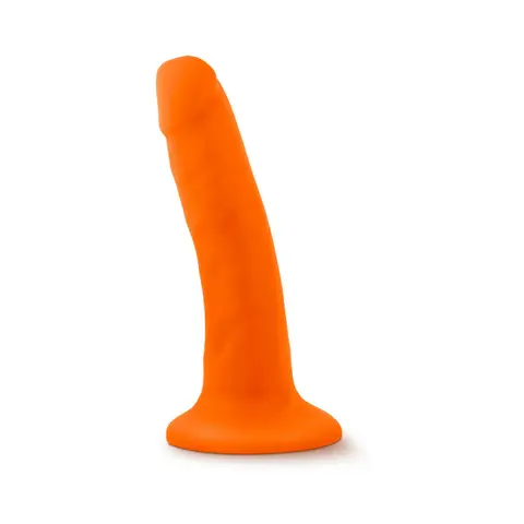 Neo 6 in. Dual Density Dildo Neon in Orange
