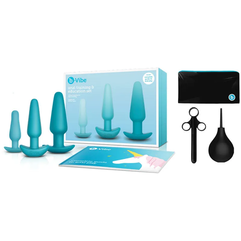 b-Vibe 7-Piece Anal Training & Education Set in Teal