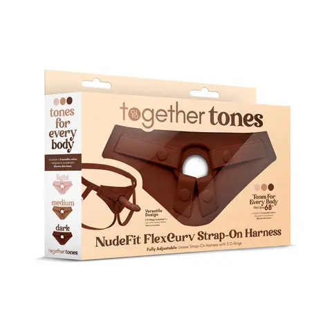 Together Tones NudeFit FlexCurv Strap-On Harness in Dark