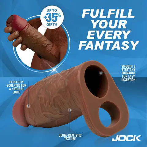 JOCK Silicone Penis Extension Sleeve in Dark