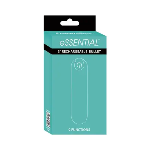 Powerbullet eSSENTIAL Rechargeable 3 in. Bullet Vibrator in Teal