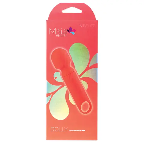 Maia Vibelite Dolly Rechargeable Silicone Mini Wand in Orange
